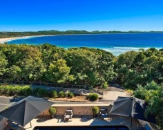 ‘Villa Gabrielle’ graces an address reserved for a privileged few with three architect designed levels embracing sweeping ocean views to Mount Warning. This property has a series of customised living and entertaining spaces and is footsteps to the beach.
Glass doors open to reveal the best views in Byron Bay
Double height foyer has an aquarium and Italian marble floor
Split level dining area and Miele equipped designer kitchen
Lounge features blackbutt floors with a red mahogany border
Tropical gardens reveal a stone water cascade and log gazebo
Black tiled 12m swimming pool with a Japanese stone wall
Double bedrooms pair with deluxe, bespoke feature bathrooms
Master enjoys a level of luxury and a sea view bath ensuite
Vast 734sqm block with lane access and stairs to beach
Near conservation area and minutes to the heart of Byron Bay