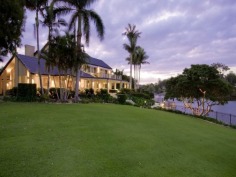 This prestigious estate is situated at the end of the highly respected Maryland Avenue. Situated in privacy behind grand electric gates and sand stone walls are two prime acres on two titles.

The architect has designed this home to maximize its North facing position with views to the East as well. This park like setting with mature trees is elevated 1.7 meters above adjoining land and has not been affected by major floods. This recently refurbished residence offers 1,000 square meters of opulent decor with the latest sinks, tubs and tap ware. Separate from the main house and situated near the entry gates is 2 bedroom guest house with its own complete kitchen, laundry, lounge and study. A large pontoon and wharf beside the river gives access to the Broadwater and out to the ocean from your back yard.

Features of this property:

7 Bedrooms, 6 bathrooms, 5 car garage with parking for upto 10 vehicles
Master bedroom includes parents retreat, twin dressing room, riverside balcony, and deluxe ensuite
Designer chefs kitchen with granite bench tops, 2 oven plus warming ovens, and walk in pantry
A Helipad has been approved for this estate.
Championship tennis court with flood lights and pavilion with kitchen, bath and shower.
10 meter pontoon, jet ski cradle, power and water supply
Infar-red security cameras with back to base alarms
Automatic emergency power generator
fully automated irrigation
Future sub- division potential - subject to council approval
Formal living area with open fireplace
Wine cellar
indoor/outdoor entertaining
In-ground swimming pool
in home theatre with elevated seating and soundproof walls
Games room
sizable laundry
Ducted air-conditioning
Landscaped gardens with mature trees and lush lawns, Horses are permitted on the property
Sweeping 200 degree river and skyline views
Less than 5 minutes drive to Royal Pines Golf Resort, Emerald lakes golf, Lakelands golf
8 min drive to Major Shopping Centres, Schools and Central Business district
This property is currently on two titles with an option to purchase the main house and guest house on 1 acre, or purchase 1 acre of riverfront land for offers over $2 million