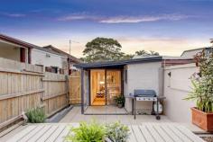 174 Albion Street, Annandale NSW Creatively updated semi with garage Full of character and featuring rear lane access to a lock-up garage, this classic semi blends original charm with creative updates to create a stylish easycare home. Set on the high side of the street and opening to a deep courtyard, it's close to both Annandale and Leichhardt villages and just 4.5km to the city. - Sunny front verandah, 2 bedrooms both with built-ins  - Stylish living/dining room, polished hardwood floors - Sleek CaesarStone gas kitchen with glass splashbacks - Stainless steel appliances, Ilve gas cooker, double sink - Study area opens to a sunny split-level courtyard  - Large lock-up garage with storage and a workbench  - Tidy bathroom, internal laundry, plentiful storage  - Potential for a second level, subject to council approval 