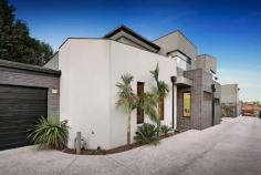 3/60 Brunel Street ABERFELDIE VIC 3040 Sophisticated, modern and showcasing superior inclusions, this three/four bedroom residence offers elegant accommodation in the coveted Maribyrnong River precinct. Open the door to be met by a striking feature wall, to the left of which is a generous living area, seamlessly transitioning to the dining zone and Blanco kitchen. A sliding door welcomes in northerly sunlight and links to the sizeable shaded courtyard, featuring an entertainers' deck. Three bedrooms and a study/fourth bedroom offer BIRs, two fully tiled bathrooms include an ensuite, plus there's a powder room. Moreover, you'll find an alarm, vid/intercom, spl/system heating/cooling, duct/vacuum and remote-controlled double garage. A short walk will take you to river trails, huge parks, schools, buses and Poyntons Nursery and cafe. An impressive home in a top locale - what more could you desire?