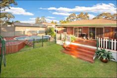  17 Kunipipi St St Clair NSW 2759 RENOVATED 3 BEDDA + ENSUITE 
Great family home offering separate lounge & dining PLUS family 
room, renovated kitchen with island bench & dishwasher, renovated 
bathroom, 3 bedrooms with built-ins & ensuite to main, combustion 
fire PLUS split system air conditioning, polished timber floors. Covered
 entertaining area & rear deck overlooking a sparkling pool, side 
access with double carport. Set on a landscaped block in a good 
location. 
MOVE STRAIGHT IN!! 