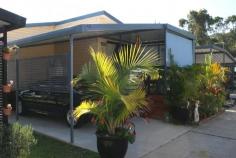 382 Bilambil Road Bilambil NSW 2486 The ‘Cat Friendly’ over 50’s Bilambil Creek Village is just a 15 minute drive through scenic countryside from the Coolangatta/ Tweed shopping complexes, restaurants and clubs This spacious manufactured home is just 5 years old with a manufactures warranty remaining. The property may also be purchased as an investment and rented for circa $270 per. week. The home has a covered front verandah, open plan lounge and kitchen with dining area. The kitchen has built-in appliances comprising of Blanco fan forced oven and grill, gas hob and extractor. The two well proportioned bedrooms are complemented with mirror-door robes and ceiling fans. The home is tiled throughout, bathroom with toilet and a separate guest toilet, internal laundry and reverses cycle air-conditioning. A large carport adjoins the side of the home, and the rear garden is fenced and gated making it ideal for your 4 legged, furry companion. 