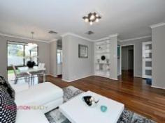  4 Calder Way Bateman WA 6150 FIXED DATE SALE - To be sold on or before 21st August 2014. Fresh, presented "as new" thanks to a stunning makeover. An exciting easy care home with all the right essentials required to enjoy an outstanding lifestyle in highly sought after Bateman which is close to a vast array of amenities. The home boasts a stunning brand new kitchen and bathrooms, solid timber floors a spacious outdoor patio, fresh landscaped gardens with plenty of space for a dog and a pool or kids to run around. The home has striking street presence with a modern contemporary new rendered facade and roof colour upgrade. 