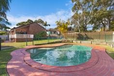  42 Castelnau St Caringbah South NSW 2229 Relaxed Lifestyle Peacefully positioned on an 1,037sqm (approx.) block, this unique single level home offers easy family living with an effortless flow to a relaxed alfresco lifestyle. Located in a quiet family friendly street within walking distance to Castelnau Park Reserve. High Points - Park like grounds on 1,037sqm (approx.) block - Bedrooms all with built-in robes, master with ensuite - Updated galley style kitchen with Caesarstone bench tops - Multiple living and dining areas plus home office - Cathedral ceilings and split system air-conditioning - Undercover single carport with drive through to rear yard - Private tropical in-ground swimming pool - Moments to local schools, shops, cafes and transport 