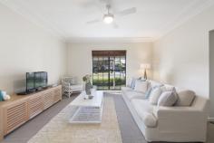  42 Castelnau St Caringbah South NSW 2229 Relaxed Lifestyle Peacefully positioned on an 1,037sqm (approx.) block, this unique single level home offers easy family living with an effortless flow to a relaxed alfresco lifestyle. Located in a quiet family friendly street within walking distance to Castelnau Park Reserve. High Points - Park like grounds on 1,037sqm (approx.) block - Bedrooms all with built-in robes, master with ensuite - Updated galley style kitchen with Caesarstone bench tops - Multiple living and dining areas plus home office - Cathedral ceilings and split system air-conditioning - Undercover single carport with drive through to rear yard - Private tropical in-ground swimming pool - Moments to local schools, shops, cafes and transport 