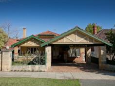  67 Nanson Street, Wembley, WA 6014 Wander through time in this character 4 bed 2 bath + study 1930's home that has outstanding leadlights, high ceilings with magnificent roses and cornices of yesteryear. Polished jarrah 4 1/4" floorboards, picture rails, hallway fretwork and open fire place are outstanding features that will please everyone. The extensions to the home include large family room,renovated kitchen, laundry and both bathrooms. There is even a rear studio or games room which the current owners used as a teenagers retreat. SEE PHOTO. Minor alterations can create different bedroom sizes depending on your needs. Cottage gardens are lovely and lush with an outdoor rear alfresco area where you can sit and entertain or just watch the kids play safely. The kids can walk or ride down the street 2 blocks to Wembley Primary School with ease. Character properties between Grantham and Cambridge Streets are rare and don't last, so don't say I wished I had. 