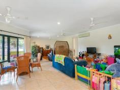  24 Bambusa Terrace Mt Sheridan QLD 4868 Forest Gardens – Side Access + One Neighbour This
 fully air-conditioned 3 bedroom plus study home is ideally located 
higher up in Forest Gardens and has only one neighbour. The tiled 
spacious open plan living areas consists of dining, family and lounge 
areas and adjoins the modern kitchen with dishwasher provision, electric
 cooktop, rangehood, overhead cupboards, wall oven tower, large fridge 
space and servery to the paved rear patio. All bedrooms are carpeted 
with the huge main bedroom boasting walk-in-robe, ensuite with his and 
her basins, separate corner spa and shower and private toilet while all 
other bedrooms have built-in robes. Other features include double 
door front entry, security screens, curtains and blinds, insulation, 
electric hot water, internal laundry with linen, walk-in storage room, 
main bathroom with combined shower and bath and remote double lock-up 
garage. The fully fenced 650m2 yard has double gate side access to store
 a boat or trailer with still plenty of room for a pool and kids to 
play. Currently rented @ $370 p/w until 11/11/14 