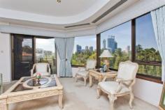  12/168 Mounts Bay Rd Perth WA 6000 MORE ROOM THAN YOU CAN POKE A STICK AT IN THIS PENTHOUSE APARTMENT WITH VIEWS You may have seen nice apartments before. I'm sure they were also quite large apartments but this one is huge. You will be hard pressed to find such a stunning FOUR BEDROOM apartment in such a unique location and for less than some 3 bedders. If you are looking for a house without the hassle in a location to die for then I recommend you have a look at this. You have plenty of room to swing a cat with 276sqm of internal area (not including car bays, workshop or balconies).  Located crawling distance to the CBD with the Swan River and Kings Park at your doorstep you will never have to travel far. The list of features are too many to detail in one advert but here's a list to wet your appetite. Location and Views: Views over John Oldham Park to the Swan River. Views from your private rear balcony up the Kings Park escarpment Metres to the CBD. 