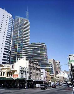  710-722 George St Haymarket NSW 2000 This stunning apartment is set to impress, boasting a spacious open plan living/dining area, two double bedrooms with built in wardrobes, modern kitchen with stone bench tops and gas appliances, two immaculate bathrooms (master ensuite) and reverse cycle air-conditioning. The security building with intercom further benefits from one generous secure car space and storage cage.  An excellent location places the building in close proximity to shops, transport, and all amenities. 