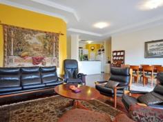  22/50 Trafalgar Road East Perth WA 6004 A magnificent location opposite Victoria Gardens (in the WATERFORD on SWAN )and meters fro the CAT bus stops, this TOP floor apartment has very high ceilings ,solid Jarrah floors and a massive 21 m2 balcony which allows winter Claisebrook Inlet views . There are 3 bedrooms , 2 bathrooms and a very rare 3 car bays & 2 store rooms making this property a very unique city property. There is also a stunning central courtyard which features an ornamental pond . Other features include a gas cooktop ,reverse cycle air-conditioning , full height tiling and marble vanity surface in the bathrooms , generous storage areas and a large separate laundry This is a boutique building of only 22 apartments. BE QUICK ! 