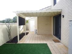  2/22 Beverley Road Cloverdale WA 6105 Modern 3 bedroom 2 bathroom townhouse with 3 toilets, spacious living area, kitchen/dining, double garage with remote roller door, walk in robe to main bedroom and double built in robes to 2nd bedroom, courtyard area with paved pergola and synthetic turf for easy maintenance, stainless steel oven & stove top, gas cooktop, ducted air conditioning upstairs and reverse cycle air conditioner downstairs. Small pet considered. Great location-short walk to Belmont Forum and bus route. 