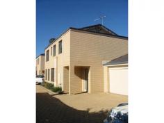  2/22 Beverley Road Cloverdale WA 6105 Modern 3 bedroom 2 bathroom townhouse with 3 toilets, spacious living area, kitchen/dining, double garage with remote roller door, walk in robe to main bedroom and double built in robes to 2nd bedroom, courtyard area with paved pergola and synthetic turf for easy maintenance, stainless steel oven & stove top, gas cooktop, ducted air conditioning upstairs and reverse cycle air conditioner downstairs. Small pet considered. Great location-short walk to Belmont Forum and bus route. 