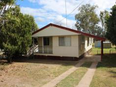  1 Burnham Street Moura Qld 4718 Inspections Inspections by appointment only. You’ll find this three bedroom fibro home with the corrugated iron roof, at the beginning, where Burnham leaves Becker. It has a colourful eat in kitchen adjoining the lounge area, a carport, sunshades on the windows and a garden shed. It sits on a 809m2 (approx.) block of land backing on to State Government land that may, or may not, be developed at some time in the future. Right now it provides a means of accessing the block from the rear. Further Details Steve Paton 0404 887 861 