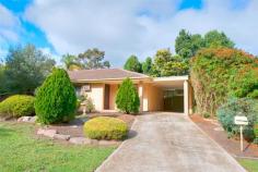  1/25 Greenwood Drive, St Agnes SA 5097 Currently tenanted (til 19/01/2015) at $230.00 per week this solid brick unit, one of just two, offers the opportunity of an affordable investment in a tidy rental property or first home. The single carport under the main roof has handy rear access to the good sized backyard complete with attractive paving, lawn area, garden shed and a small pergola like structure. The interior is neutral toned and comprises a carpeted lounge with a reverse cycle air-conditioning wall unit. It flows through to the separate dining area and the adjacent kitchen which is nicely equipped with an all in one cooker, overhead/under bench cupboards and laminate flooring. This flooring also features in both bedrooms as do mirrored built-in robes and a ceiling fan in the main. Both share a neat, light coloured tiled full bathroom. A separate laundry with built-in cupboard and backyard access completes the floorplan. This solid and more private unit, as it adjoins just one other, should ideally interest investors, first home buyers and downsizers. Conveniently close to St Agnes shopping centre, Tea Tree Plaza and public transport. It's well worth inspecting. 