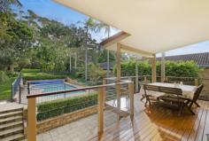  20 Wollombi Rd Bilgola Beach NSW 2107 Beautifully presented family home with 
lovely district & ocean outlook.  Set on a fully useable 1126m2 
block this home consists of an open plan kitchen lounge dining area 
which leads out onto 2 huge full length entertaining balconies.  There 
is a separate rumpus room (leading out to covered courtyard area), 4 
bedrooms, 2 bathrooms and 2x oversized double garages!  The yard is 
child friendly and there is a large in ground pool.  This property is 
open to sunlight all day long, lovely NE ocean breezes and is easy walk 
to transport, school & shops.  A must to inspect. 
 



 
 