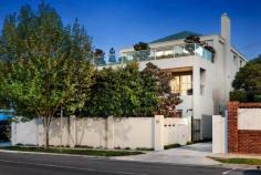  2/18 Grange Road Toorak VIC 3142 Superb first floor apartment designed by Wayne Gillespie (1 of 3) located directly opposite the Toorak Village.  Comprising: Security entrance, lift, wide gallery hallway, granite kitchen, spacious living/dining room opening onto fantastic entertaining terrace, main bedroom (walk in robe and ensuite), 2 further double bedrooms (both with built in robes), fitted study/home theatre room, family bathroom, separate laundry and powder room.  Includes heating/cooling, parquetry flooring, basement parking for 2 cars and storage room. 