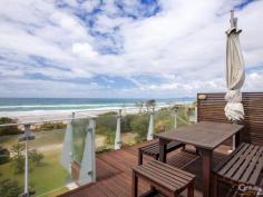  14 Esplanade Noosa North Shore  Qld 4565 A rare opportunity presents itself to purchase an exclusive '40 Mile Beach' absolute beachfront home.  Cooloola National Park envelops this exclusive beach house, which has stunning ocean views and is at the gateway to the World Heritage Teewah Coloured Sands and Double Island Point.  Four-wheel-drive enthusiasts can escape the crowds via the Tewantin Car Ferry, and drive from the North Shore Tourist Park, along the beach for 10 mins 8km – you really will feel a million miles from anywhere!  Investors seeking an ideal holiday escape can rest assured, leaving the city behind to enjoy the solitude of this architecturally designed residence.  Winner of a prestigious Master Builders Association Award in 2007, this luxurious home presents as new, with no work to be done, just sit back and enjoy.  Keeping in theme with its natural surroundings, beautiful timber floors and joinery complement a neutral palette throughout.  Ample glass, including louvres, windows and sliding doors open to create an indoor/outdoor atmosphere, with loads of natural light and ventilation.  