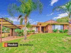  15 Brechin Rd St Andrews NSW 2566 BEST BUY HERE'S WHY 
 
Jack & Jill went to the top of this hill and bought this home & since living there have renovated everything! 
 
Consisting of: 
 
- Big Bedrooms with Built ins to all + Fans 
- Large lounge room with Built In Bar 
- Dining room + Tiled throughout 
- Massive Kitchen with Granite tops & breakfast bar 
- Renovated Bathroom with Spa 
- Separate Family room with Combustion fire 
- Single Garage + two Carports 
- 2nd Toilet & Entertainment area 
- Loads of yard & 2 Sheds 
- Alarm + Perfect presentation 
 
This ad doesn't do this home justice, you could eat off the floors. 
First to see will buy. So do what Jack & Jill did, buy this home. 
Don't delay, call today. 
 
   Read more at http://standrews.ljhooker.com.au/83YH9H#EBKQIv40Mz3CFjdw.99 