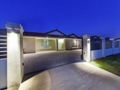 182 Cook Avenue, Hillarys, WA 6025 An exceptional offering for spectacular low maintenance family 
living, this expansive single level retreat showcases space and 
convenience in a luxurious open plan design. Embracing a desirable 
corner position with convenient dual street access, this wonderful light
 filled residence of grand proportions is ideally positioned within 
close proximity to amenities including local shops, public transport, 
quality schools, lush parkland and the glorious Hillarys coastline. 

 - Expansive open plan design with Bamboo timber floors
 - Elaborate high ceilings, sunken lounge and study area
 - Gourmet kitchen with granite benches and dishwasher
 - Private main bedroom with walk-in wardrobe and ensuite
 - Three of four minor bedrooms comprise built-in robes
 - Beautifully appointed bathroom with claw foot bathtub
 - Ducted reverse cycle air-conditioning and security alarm
 - Generous sized alfresco accessed from sunken living
 - Grand corner location with desirable dual street access
 - Ultra-convenient position within a short stroll to shops 