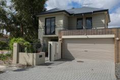  22B Belgrave St Maylands WA 6051 This stunning architecturally designed 6 years young home is located in a strongly favoured enclave of Maylands. Enter
 via the secure front gate through a tranquil courtyard to the front 
door. The lower level consists of passage, separate laundry, powder 
room and open plan kitchen dining living area. Upstairs are the 2 
bedrooms and 2 ensuite bathrooms. FEATURES Remote controlled double lockup garage Storage area and workshop in garage Access to the rear of the property through the garage as well as a side path PV Solar Panels on the roof for cheaper power bills Bamboo flooring on the lower level, staircase and upper landing Carpeted bedrooms Juliet balcony off second bedroom Recessed halogen lights throughout European stainless steel appliances in kitchen including fully integrated Dishwasher Ceasar stone benchtops throughout Double Stainless sink Fully ducted reverse cycle air-conditioning with 2 condensers for zoned climate control Instant Gas HWS Fully reticulated established garden Smart Wired Three Phase power Built in robes in each bedroom Green Title – No strata fees or Corporate Body to answer to Parking for 4 cars Security screens throughout Opposite a large well maintained park Corner block City glimpses 