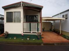  212 Palm Drive Spinnakers Leisure Park Belmont NSW 2280 URGENT SALE - Affordable sunny Cottage Look no further than this cosy low maintenance Manufactured home for your affordable home No renovating to do. Just move in.  This low maintenance relocatable home is just 7 years young and would suit someone looking for a much smaller sized home and one to suit a lower budget. Perhaps you need a weekender or getaway home where you can enjoy Belmont’s idyllic lakeside location and be within an easy walk to Belmont’s large shopping precinct  Features includes: 2 bedrooms Open plan living/dining /kitchen High ceilings and carpeting in living area and bedrooms Neat bathroom with shower, vanity and wc Vertical blinds and screens throughout Sunny front timber deck facing northwards Single carport with stamped concrete driveway Lawn locker at rear of carport with laundry inside. The Park features two swimming Pools, a Gym, proposed bowling green and a renovated Recreation room for social events for its residents. There are friendly on site Managers and many new homes currently being built in the Park. Remember, no stamp duty or legal fees payable when purchasing, so a big saving on the purchase. The reasonable weekly ... show more View Sold Properties for this Location View Auction Results General Features Property Type: Villa Bedrooms: 2 Bathrooms: 1 Outdoor Features Carport Spaces: 1 $90,000 