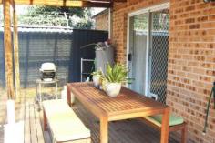  33 Bishop Rd Menai NSW 2234 This exceptionally well presented spacious three bedroom town home is 
conveniently positioned just moments from Menai's shops, schools, 
transport and an abundance of recreation and dining options. Boasting 
open plan kitchen and dining areas that flow seamlessly to the easy care
 rear court yard providing a peaceful setting for outdoor relaxation and
 is ideal for a small pet. Other features include extra parking, second 
powder room and built in wardrobes. The town home is a superb 
opportunity not to be missed in a desirable location.   
					 