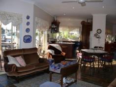  2/55 Wellington Street Paynesville VIC 3880 STUNNING HOME ON THE CANALSHere is a fantastic opportunity to buy a top quality home on the canals in a close-in locale with a jetty berth. Views of the canals from most rooms, Jarrah kitchen with timber bench tops, electric cooking, dishwasher, two living rooms, high ceilings, slate floors, natural gas log fire, ornate cornices, three bedrooms, master with WIR and ensuite, large laundry, split system, quality drapes and carpets, triple garage with auto door, private deck and north facing verandah for outdoor entertaining, power grid, van port and established landscaped gardens. Start your new lifestyle today. 