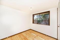  63 Dugdale St Cook ACT 2614 "Blank Canvas Single Level Townhouse" Looking for investing in your own two bedroom townhouse ? Looking at down-sizing, all on one level ? Looking as a first home owner ? Look no further, we have the perfect solution. This single level, two bedroom townhouse is awaiting the shrewd buyer, who wishes to add their creative touch and flair. Freshly painted, newly lacquered pine floors, well designed and equipped kitchen, are only a few of the surprises that await your imagination. Inspection a must for those who know the benefits of Cook. Open plan kitchen lounge dining rooms. Well appointed kitchen with Miele 45cm dishwasher, Miele combination oven / microwave and a Fisher & Paykel fridge / freezer. Original bathroom with shower and bath Brand new Fujitsu inverter heating and cooling system. Single garage with separate laundry. Leafy and private paved courtyard. Quiet complex in bush surroundings. Inspect today and discover why Cook continues to be one of Belconnen's most desirable suburbs - you could even sell the car given the close proximity to the Jamison Plaza and short bus/bike trip to North Canberra's major facilities including CISAC, Canberra University, ANU and the Belconnen Town Centre. Other features: Built-In Wardrobes,Close to Schools,Close to Shops,Close to Transport,Garden 