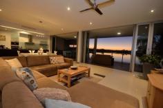  25/20 Anchorage Circuit, Twin Waters, QLD, 4564 Architecturally outstanding waterfront townhouse imbued with superior form * Expansive long water views framed by striking lines and clever spatial transitions * Arguably the finest position within this highly sought after private enclave * Designed with dramatic flair to push the visual boundaries across waters edge * Unrepressed 4 metre deep private timber decking partners multipurpose privacy shutters * Vast banks of stacker doors peel back to integrate interior and exterior living spaces * Culinary designer kitchen blends sleek ebony benches and walls of custom white cabinetry * 3 Carparks individually garaged in secure basement carpark, along with an exclusive caged storage area * Opulent master suite with private viewing platform and decadent spa tub perched at waters edge * Dedicated media room/third bedroom accesses private courtyard terrace * Separate wing houses office and massive bedroom with balcony, dressing room and ensuite * Includes private and unique wet edge lap pool in addition to the larger central pool in the complex * CBUS technology throughout, two private garages and a large storage cage accessed via elevator * Moments to Twin Waters Golf, or the ambient cafe's and unspoilt surfing beaches at Mudjimba $1,150,000 