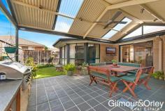  33 Marsden Avenue KELLYVILLE NSW 2155 There's absolutely nothing to spend but so much to appreciate with this well presented single level entertainer conveniently positioned within easy walking distance of T-way and upcoming railway station. An intuitive floor-plan offers a choice of generous formal lounge and dining along with casual living zones, the chef's gas kitchen boasts as-new stainless steel appliances including rangehood; while a north-facing aspect ensures abundant natural light throughout. There are four bedrooms, three featuring built-ins and master plus ensuite. The home has an alarm system, is fully air-conditioned and has a new hot water system. Substantial and only recently completed, an all-weather pergola with built-in BBQ and provision for wall-mounted TV promises relaxed outdoor living in every season. Wide side access allows for plenty of room for caravan, boat or trailer parking, there's a handy garden shed and established low maintenance gardens.  Offers over $850,000 