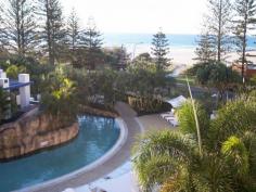  99 Griffith Street, Coolangatta QLD 4225 Self contained suite with views over Coolangatta beach through to Surfers Paradise. 2 balconies, ducted reverse cyle airconditioning. Fully furnished. Lagoon style pool ,Security parking, lifts, kids room, gymnasium and eateries complete the resort lifestyle. Beach, shopping, cinemas, transport and Twin Towns club all at hand. Put this on your 'must see' list. Offers over $490,000 