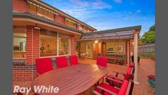 64 Yaringa Rd Castle Hill NSW 2154 Grand Executive Residence Wonderfully elevated to capture scenic district views, this North/East rear facing home offers an opportunity for a growing family, offering a selection of spacious living areas and landscaped gardens. The ideal location enjoys rapid access to Castle Hills Main attractions. The main features are as follows; - 4 very large bedrooms with ensuite - Formal and informal living areas - Ducted reverse cycle air conditioning - Amazing kitchen / family room with atrium - Study room / Fireplace - In-ground pool / entertaining area - Triple lock up garage / internal access - Great district views, prestige address - Perfect presentation, a must to inspect 