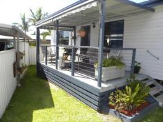  70/ 157 The Springs Rd SUSSEX INLET NSW 2540 $229,000 Featuring two Bedrooms, the main with built-in and a reverse cycle air conditioner perfect  for those hot nights. Open plan dining, kitchen which comes with an electric oven and gas  cooktop. The study area is an added bonus which could be turned into a dining/living/bed room. The northerly facing deck is perfect for that early cuppa in the morning sun or a BBQ any other time of the day. The under cover secure carport has external access and room to keep the dinghy and your car too.to t the side is neat grassed area for your favourite pooch to run and being fully fenced he/she will be safely confined to your property. Yes you can bring your best friend too! A tennis court, BBQ area, inground swimming pool, community hall, laundromat and convenience/ takeaway store/ and your own private mailbox makes for a very comfortable easy to enjoy over 55's lifestyle. 