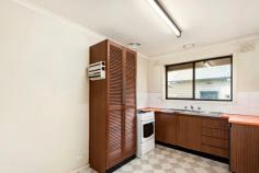  1/9 Victoria Street Preston Vic 3072 2111Price Guide: $360,000 - $395,000   |  Type: Unit  |  ID #208367 Renovate And Be Rewarded! Enjoying a front position and close to the sought after Thornbury border, this two bedroom villa unit is immediately comfortable and will appeal to savvy investors, starters and downsizers. Cleverly designed, it features a low maintenance courtyard enjoying a northerly aspect and hallway with sliding doors opening to a separate living room. Adjoining is a neat kitchen with meals area, Euromaid gas stove and retro bench tops, whilst functional there's loads of potential to improve and add your own touches. There are two comfortable bedrooms presenting built-in-robes and they share a tidy bathroom with shower cubicle, vanity and bath. Extras include garage with courtyard entry, gas heater and skylight. Close to public transport, Northland and High Street cafes. 