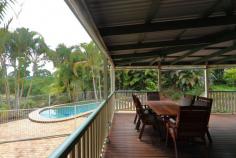  14 River Gum Cl Mooloolah Valley QLD 4553 599000 Set on a beautifully manicured 3472m2 block and only a 10 minute walk to the centre of Mooloolah Valley is this lovely family home. Positioned on top of the hill with views over the valley.  Featuring:  Elevated family home with lovely views Polished timber floors through out 4 spacious bedrooms, master with ensuite & walk in robe Large central kitchen with gas stove  Open plan living with split system air-conditioning Living area opens to the undercover veranda overlooking the  Sparkling in-ground swimming pool  Large internal garage 6m x 7m with extra high ceilings & remote entry Beautiful easycare manicured gardens Easy access with a bitumen driveway Fully fenced yard at the back of the home  This property is lovely and well worth an inpection today. Outdoor entertainment areaIn-ground poolLow maintenanceUndercover outdoor areaGas stoveOvenDishwasherGas hot water systemCeiling fansAir conditioning Bedrooms 		 4 Bathrooms 		 1 Ensuites 		 1 Garages 		 2 Land Area 		 3472 m2 