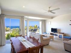  8/19 Belmore Terrace Sunshine Beach Qld 4567 $795,000 Great coastal escapes are all about how close you place yourself, family and friends to all the seaside action. Your smile will broaden when you discover you can park two vehicles in tandem security directly under the building and walk fifty metres to the beach access. “Andari” holiday apartments sit on the northern edge of the patrolled surfing beach on the high side of the ocean view terrace. You won’t need binoculars to check the surf or watch the annual spectacle of the humpback whales migration up the coast. Coastal tuckeroo and mighty pandanus hug the wide grassed verge and line a secluded freeform pool and timber sundeck. An office at the leafy garden level entry looks after the needs of visitors and guests, while a tropically shaded pathway winds its way past the first pod of townhouses to the top level where cedar framed glass doors open wide to an entry porch. You get a real feel of the coast when you slip off the sandshoes, step past a handy powder room and take the staircase to the lower floor, or mid floor to open living areas following the wave like curve of an under roof balcony and a fantastic picture window in the stairwell. The private main bedroom suite has a large walk in robe, floor to ceiling tiles and a twin head walk in shower room. Plantation shutters filter light and sash windows regulate a coastal breeze. A raised timber servery angles above a well equipped kitchen with electric cook top, oven, dishwasher and a walk-in glass louvre lit pantry. The beauty of having two bedrooms, bathroom and laundry on the lower floor suits youngsters and adults. An extra treat is a storage room off the laundry that with a little imagination could make a great games room. The separation allows everyone to retreat to their own private area, then meet up in the mid floor hub of the apartment. Time well spent on the patrolled beach, coffee in the village, supporting the newly refurbished surf club, or relaxing by the pool. All this is just footsteps away. Features: wonderful ocean views, boutique holiday apartments/ recent building upgrade, long term management, repeat custom, fully self contained, intercom, newly carpeted, air-conditioned, powder room, ceiling fans, lock up storage, high span security parking. 3 bedrooms 2 bathrooms 2 garages 