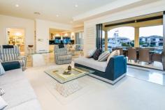  15 The Peninsula Sovereign Islands Qld 4216 $3,600,000 GRAND RESIDENCE ON 1,410M2* BLOCK WITH 44* METRE WATERFRONTAGE House - Property ID: 793269 * 4 bedrooms, 6 bathrooms (master on main level) * Large office * 1,410m2* block - North/West facing - best position on Sovereign  * 44* metre waterfrontage - large pontoon - direct Ocean access  * All formal and informal lounge dining areas  * 4 car plus garaging - with extra off street parking  * Fully fenced security  * Kitchen equipped with latest appliances - Miele cook top and double oven  * Upstairs bedroom with children's retreat/study * Sauna  * 2 outdoor covered relaxing and entertaining areas with large BBQ pavilion * Fully tiled pool * Massive 3 level media room with state of the art sound system and refreshments kitchen * Large yard for kids and pets * Ducted air-conditioning - vacuumaid - security  * Great home for families  * Approximate   Print Brochure Email Alerts Features  Waterfront 