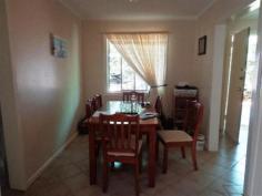  1396 Beinke Drive Coober Pedy SA 5723 $130,000 Presenting for the first time a beautiful 4 bedroom, fully furnished, aboveground family home situated in a quiet part of town yet only few minutes driving distance to school and shopping.  A fantastic opportunity for a family, first home buyers ready to nest or an investor looking to start or add to their portfolio.  This well designed smartly structured house has room for future development opportunities (STCC) for the property or just plenty of room for tradies and their toys.  This house has really been appreciated by the current owners and is just waiting for a new family to call it home.  Comprising:  * 4 generous sized bedrooms, main with air con and 4th ideal for study or 4th bedroom  * family sized lounge room  * kitchen features beautiful rustic timber benches & cupboards and has gas stove  * formal dining for the home entertainers  * ?wet areas? include bathroom with shower, vanity, separate toilet and large laundry  * front and back verandahs for outdoor entertaining with extra paved area  * double carport plus long caravan carport  Completing this well presented fully fenced, freehold title; family home is the tool shed, children?s play house, greenhouse and a street light at the front gate.  Viewings by appointment only, call Misty on 08-8672-5222. FOR SALE $130,000 FEATURES GENERAL FEATURES Property Type: House Bedrooms: 4 Bathrooms: 1 INDOOR Toilets: 1 Air Conditioning OUTDOOR Carport Spaces: 1 OTHER FEATURES Close to Schools,Close to Shops,Garden,Formal Lounge,Separate Dining 
