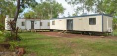  10 Petherick Rd, Humpty Doo NT 0836 The property is set on five acres which is sectioned into the house yard and two individual paddocks one with improved pasture including a great chook shed and run. The other paddock has been selectively cleared and stick raked ready for your horses. It features • 	 1 x 2 bedroom demountable dwellings • 	 3 Phase power • 	 Established gardens • 	 Fully Fenced • 	 9 LPS Bore  The demountable is just a few years young comes fully tiled and air conditioned and it fully coded .  Call or email us today to arrange a viewing! 
