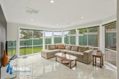  8 Wickham Court, Chirnside Park, VIC 3116, Australia $820,000 - $870,000 Family Living, Alfresco Sensation Quiet and tree lined streetscape within popular Chirnside Village sets a desirable and appealing tone for this wonderful family home. - Experience the fluidity of the generous light infused and spotless interior geared towards family relaxation and brilliant alfresco entertaining. - Delivering a spacious, welcoming floor plan, comprising entry hallway, study with store room, lounge, huge informal zone featuring a stylish, well equipped kitchen with breakfast bar-dining-family area warmed by the charms of a wood heater.  - This entire zone overlooks the massive Northerly undercover deck and easy care garden. This established allotment measures 702 square metres approx. - Making this retreat the ideal go to place for a BBQ, brunches and casual dining on a big scale.  - Offering four robed bedrooms in total, highlighting the spacious zoned main bedroom with loads of built in robes and a modern ensuite. A walk in robe complements one of the additional bedrooms. - The light filled bathroom services the remaining bedrooms plus separate WC. 