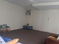 34 Wattle St Blackwater QLD 4717 $180,000 This three bedroom family home complete with huge 12m x 8m shed boasting power, tv & phone connections, whirly birds and big enough to house four cars would be appreciated in anyones standards. Cemented area between the shed and the house means entertaining is a breeze. Upon entering the 698sq m block you are impressed by the front deck, hedged surrounds and great car parking facilities. To one side of the home is a single carport with cemented area to fit a few more cars comfortably without even considering the huge shed out the front. Being a corner block you have fully cemented driveways to either street for ease of parking. Inside you are greeted by a large open plan living area cooled by two air conditioners, with new carpet flowing from the lounge down the hallway and into the bedrooms. The modern kitchen with ample bench space also has overhead cupboards to complement this area. The dining area is suitable for a large gathering with an office nook around the corner. A practical addition to any home. The double sink, wall oven, hotplates and rangehood with vinyl flooring finishes this area off nicely. The bathroom has a sliding glass door over the shower bath, white vanity unit and vinyl floor for ease of cleaning also to the separate toilet. Tiled flooring to the laundry area makes a statement in itself. This is a nice place to come home to with new interior paint, hallway cupboards, ceiling fans, verticals, air conditioning to two bedrooms with wardrobes to three, screens and exterior awnings for coolness. 