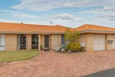  34/1 Dorset Street West Busselton WA 6280 $339,000 This high standard villa in a well maintained complex is only approx. 200m from the beach and walking distance to shops, medical and post office. The open plan living has recently been refurbished and repainted. The wood heater keeps you warm in the winter. The villa has two double and one single bedroom and the private backyard is low maintenance. This villa is perfect for a retiree or a small family and is priced to sell with nothing to spend. 
