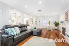  44 MILLCROFT WAY BEAUMONT HILLS NSW 2155 $940,000 - $980,000 Rewarding in space, serenity and privacy, this brilliant residence presents a dual-level design enhanced with a series of bespoke inclusions. Providing a level of luxury and quality that is often sought, yet rarely found within this price range. Nestled in a supremely quiet, family-friendly street and only a short stroll to a spectacular natural reserve and newly opened sporting fields, along with easy access to transport links and multiple shopping, dining and entertainment precincts. -Suiting most family dynamics, it features fabulous, open plan living areas including lounge and dining room, all complimented by beautiful hardwood timber flooring. -The designer kitchen will impress even the most discerning of chef's. Showcasing superb quality and craftsmanship, the 'galley' style kitchen boasts ample storage facilities with soft close cabinetry, 20mm quantum quartz bench tops, quality stainless steel appliances, built-in bar fridge and large island bench. - Accommodation boasts 4 large bedrooms upstairs, all with built in robes, while the master bedroom is complimented by the stylish ensuite and fitted out walk in robe.  -Two beautifully renovated bathrooms feature floating cabinetry, stone vanities and quality fixtures and fittings. Generous well-equipped family bathroom featuring a bath tub and separate toilet services the rest of the accommodation. -An upstairs rumpus room provides additional living space for the whole family -Step outside to the large alfresco dining area, overlooking the landscaped gardens and manicured rear yard, where you can entertain family and friends all year round or splash around in the salt water plunge pool with water feature. -Extras include: fully renovated powder room and laundry, ducted air conditioning, double automatic garaging, LED down lights and more. Local Amenities: -Beaumont Hills Public School & Kellyville High School catchments -3km to Rouse Hill Town Centre -3km to future Rouse Hill Station  -1.9km to future Kellyville Station and current Riley T-Way stop -500m to buses on Windsor Rd -2.6km to Beaumont Village Shops This residence is truly magnificent in every aspect and for the right buyer, provides a level of luxury, not found in this price range. 