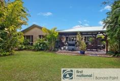  85 Avondale Drive Banora Point NSW 2486 $650,000 - $665,000 Set in the popular Banora Waters Estate, this low maintenance single level home provides an idyllic family haven of privacy, comfort and convenience. Privately situated on an 817m2 block with only one adjoining neighbour and tranquil leafy surrounds, this welcoming family home is ideally located with a host of lifestyle options only a short stroll away.  - Designed for easy living with an effortless indoor/outdoor flow - Seamless free-flowing light-filled interiors with neutral tones - Four bedroom family home, three bedrooms with built-in wardrobes, spacious ensuite and a leafy outlook to the master. - Stylish well-appointed kitchen with plenty of cupboard space - Large covered outdoor entertaining area ideal for alfresco dining - Level 817m2 block with side access and plenty of room for a pool and the kids to play - Double car garage with internal access and loads of room for off-street parking - Lovely tropical gardens create privacy and a sense of peace and serenity - Rental potential $620-$640 a week - An easy stroll to schools, shops, doctors, clubs and public transport - A short drive to Tweed City, the Gold Coast Airport, and world famous beaches 