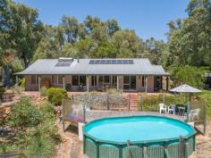  13 Clipson Crescent Mundaring WA 6073 $549,000 Cosseted in an iconic Hills landscape, this bright and light 3 bedroom, 2 bathroom, plus study home is a Noblewood Estate treasure. Tranquil views, a soft-grey façade and the use of recycled materials give the property an aura of serenity. Raked ceilings, open-plan living and a northern aspect, infuse the home with beautiful light. Outdoors, a long, shady verandah overlooks the natural, 2,573sqm block and decked above-ground pool. With a paved driveway, large shed and sought-after address, this home is a private delight. 3 bed, 2 bath plus study 1997 Ross Squires home Light-filled open-plan Great kids’ activity room Decked swimming pool Wisteria strewn pergola Paved driveway carport Private 2573 sqm block Walk Mundaring Primary Desirable Noblewood Est A restrained footprint and judicious use of recycled materials ensure this family home sits lightly on its sought-after Noblewood Estate address. An intelligent floorplan delivers spacious, open-plan living with a mesmerising outlook to the decked pool and towering eucalypts. The central kitchen, flanked by lounge and dining areas, has cream cabinetry and timber trim. Clearly designed for family life, you can stand in the kitchen and see the pool, lounge and activity room. Shaded in summer by a long verandah, the open-plan living area captures the winter sun, ensuring year-round comfort, a slow combustion fire and reverse cycle air-conditioner bolster the climate control while a 1.5kW PV system reduces power costs. The two junior bedrooms open directly to the activity room, creating a fabulous dedicated space for the kids with access to the family bathroom. A European laundry and two large storage cupboards in this ‘busy zone’ help to keep family life under control. Both junior bedrooms have loft beds – currently unused – and wardrobe recesses. This elevated sleeping space could be recommissioned or utilised as additional – and out of sight – storage space. The master bedroom sits at the front of the home and looks out to gardens and recycled brick paths. Direct access to the wisteria covered pergola brings a heightened sense of connection with the landscape. A walk-in wardrobe and ensuite complete the comfortable main bedroom suite. Just inside the front door is the office/study. Built-in desks and shelving fashion a fabulous home office or homework space. Arranged away from the home’s main living zones makes for professional at-home meetings and study time free of distractions. A newly-paved driveway with integrated parking bays makes entering and exiting the property a breeze without affecting the natural setting.  A 6 m x 5.5 m shed – with roller door and concrete pad – offers vehicle storage and space for pottering. Noblewood Estate is a desirable Mundaring enclave; within walking distance of the Mundaring Primary School, the shops and services of the bustling village are within easy reach, so too arterial links to Midland and the Perth CBD. To arrange an inspection of this property or for experienced real estate advice, call Mr Bright – Lee Nangle – 0427 202 366 and take a walk on the bright side. 