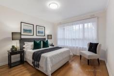  4/40 Neville Street Carnegie VIC 3163 Meticulously maintained and supremely private, this invitingly spacious 2-bedroom rear villa has all the right ingredients for a comfortable modern lifestyle. Enjoying a secluded entrance, this sun splashed retreat features a welcoming entry foyer, north facing living room flowing to the casual meals area and tasteful kitchen (pantry and dishwasher), 2 big bedrooms (fitted BIRs), neutral toned bathroom, separate toilet and laundry. A fabulous paved wrap around courtyard garden gives you different spaces to relax, entertain or enjoy the sunshine. Freshly painted, this sparkling abode enjoys polished boards throughout, gas ducted heating, ducted air conditioning, instant hot water, security doors, window locks, loads of storage, outside toilet (common property) and a lock up garage. One of only four in this premier street, this idyllic first home, investment or retiree's nest is a short stroll to Carnegie Swim Centre, Lord Reserve, Glen Huntly Primary School, Chadstone bus and the city tram, minutes to Glen Huntly Village, trendy Koornang Road eateries, North Road restaurants and 3 train stations. 