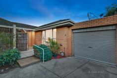  4/40 Neville Street Carnegie VIC 3163 Meticulously maintained and supremely private, this invitingly spacious 2-bedroom rear villa has all the right ingredients for a comfortable modern lifestyle. Enjoying a secluded entrance, this sun splashed retreat features a welcoming entry foyer, north facing living room flowing to the casual meals area and tasteful kitchen (pantry and dishwasher), 2 big bedrooms (fitted BIRs), neutral toned bathroom, separate toilet and laundry. A fabulous paved wrap around courtyard garden gives you different spaces to relax, entertain or enjoy the sunshine. Freshly painted, this sparkling abode enjoys polished boards throughout, gas ducted heating, ducted air conditioning, instant hot water, security doors, window locks, loads of storage, outside toilet (common property) and a lock up garage. One of only four in this premier street, this idyllic first home, investment or retiree's nest is a short stroll to Carnegie Swim Centre, Lord Reserve, Glen Huntly Primary School, Chadstone bus and the city tram, minutes to Glen Huntly Village, trendy Koornang Road eateries, North Road restaurants and 3 train stations. 