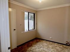  5/9 Culworth Pl Bassendean WA 6054 $320,000 This well maintained property is perfectly situated in a small complex of 7, at the end of a cul-de-sac, next to a park and has no strata fees! With a security alarm and crim safe security doors its an ideal first home, downsizer or investment property. Large back courtyard area for the kids or little pets to play, or just to sit and enjoy your own private space. There are no common walls with the neighbouring villas so the additional privacy is an added bonus. Other Features Include: Lock up garage LED lighting to the Kitchen & Living rooms Split system a/c & gas bayonette in the living room. Ceiling fans and built in robes to two of the rooms. Separate Laundry Close to Bassendean Train station and bus stops. 10 minute drive to Morley Galleria.. 