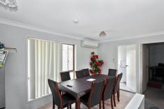  8 Ryecroft Place Richlands QLD 4077 $399,500 GREAT HANDY LOCATION This home is set in a private cul-de-sac away from the traffic but still only 5 minutes to get to most things you will need like schools, shops & rail to Brisbane. Selling for a little over what townhouses are selling for in the area and no body corporate fees and a yard for the kids or dog to run around in, its well worth the inspection. * 3 Bedrooms * Ensuite to master * built-in robes to all rooms * Kitchen has stainless steel appliances * Semi separate lounge and dining room * Air-conditioning to dining * Security screens throughout * Single lock-up carport * Fully fenced large flat yard * Side access with a garden shed The home has 3 built-in bedrooms, with the main bedroom having the added convenience of an ensuite and that all important second toilet. The spacious lounge has carpet and is separate from the dining and kitchen by a nib wall, both have vinyl floor-coverings, the kitchen area has access to the back yard via a glass sliding door. The dining area has a split system air-conditioner that services the lounge area too. The rear yard is fully fenced ad could be developed more by adding a she, pool as the side access makes it easy to get your caravan or trailer in. Great for the first home buyers or with tenants already in place on a periodic lease this would be an ideal purchase for an investor. To book an inspection for this property please call Neil Coupland on 0411 747 464. Disclaimer: We have in preparing this information used our best endeavors to ensure that the information contained herein is true and accurate, but accept no responsibility and disclaim all liability in respect of any errors, omissions, inaccuracies or misstatements that may occur. Prospective purchasers should make their own enquiries to verify the information contained herein. KEY FEATURES: Air Conditioning Built in Robes Ensuite Hot Water Electric Split System (Heating) Split System (Air Con)... 