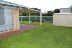  34 Westmacott Street Castletown WA 6450 $399,000 Just one street back from Castletown Quays is this double brick, 3 bedroom home. Open plan living, kitchen and formal lounge displaying timber look, vinyl flooring, ceiling fan and gas bayonet. Carport UMR, garden shed and extensively paved driveway. Excellent investment or starter home. 